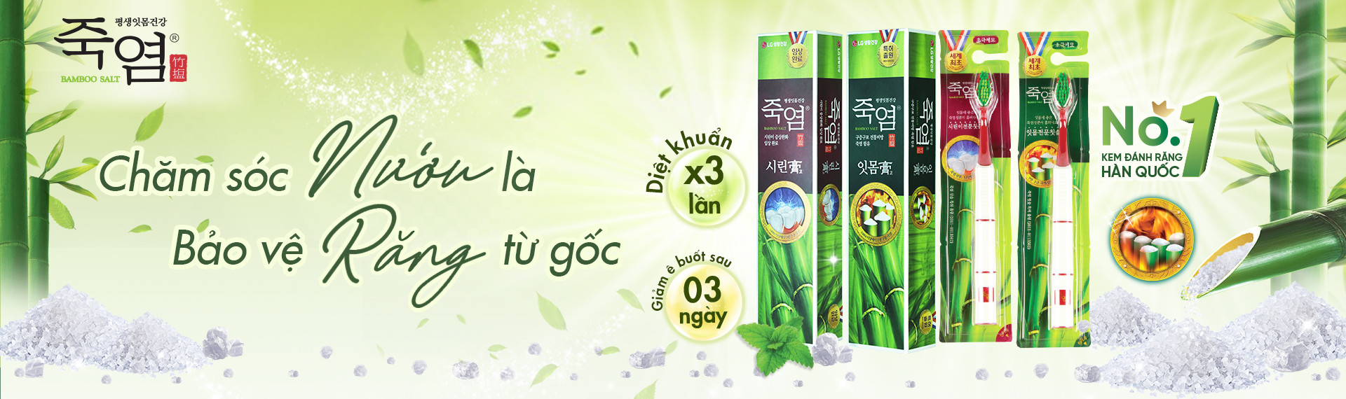 CHĂM SÓC NƯỚU LÀ BẢO VỆ TỪ GỐC VỚI MUỖI TRE BAMBOO SALT 