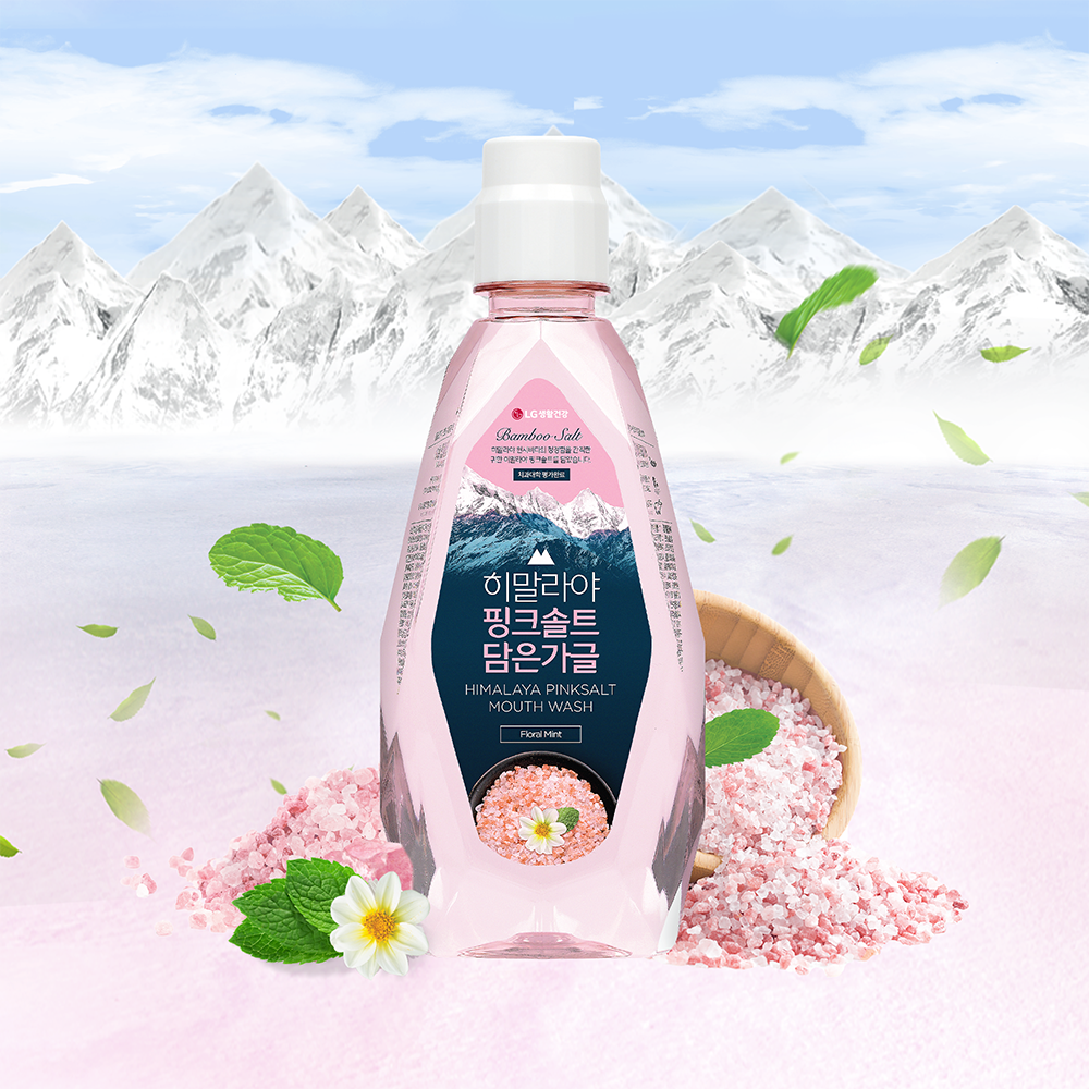 Nước súc miệng Bamboo Salt Himalaya Pink Salt Floral Mint  320ml