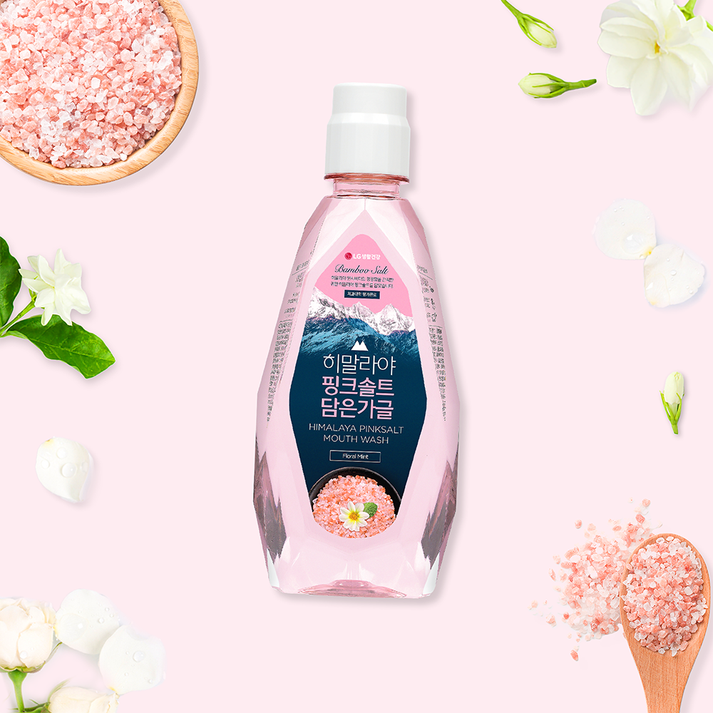 Nước súc miệng Bamboo Salt Himalaya Pink Salt Floral Mint  320ml